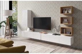 Mobilier living Calabria C36 WHITE (Alb + Stejar auriu) (fără iluminat). 1051582