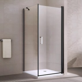 Rubio Negru Cabină de duș 80x80, 195cm, 6mm