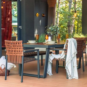 Set de mobilier de grădină TEXAS cu bancă și masă mare