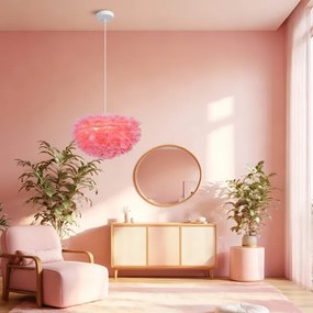 BRILAGI - Lustră suspendată pe cablu FEATHER 3xE27/40W/230V, Ø 50 cm, roz
