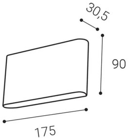 LED2 - Aplica LED exterior FLAT 2xLED/3W/230V IP65 albă
