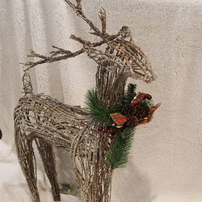Statueta Ren din nuiele, 100 cm