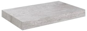 326588 vidaXL Raft de perete suspendat, gri beton, 23x23,5x3,8 cm, MDF