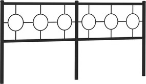 vidaXL Tăblie de pat de schimb metalică, negru, 180 cm