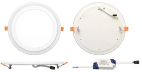 LED Lampă încastrată DUO LED/18W/230V + LED/6W