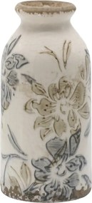 Vaza decorativa, din ceramica, motive florale, H15.5/D7.5cm, Croix