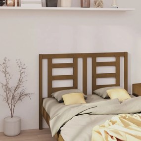 vidaXL Tăblie de pat, maro miere, 126x4x100 cm, lemn masiv de pin