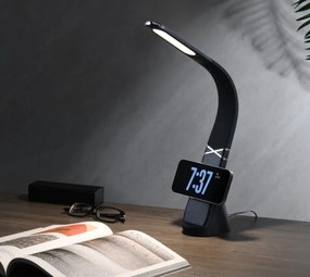 Immax NEO 09110L - Lampă de birou LED dimabilă cu încărcare wireless MAGIC LED/5W/230V neagră
