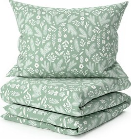 Lenjerie de pat din polibumbac ARBORA verde Dimensiune lenjerie de pat: 2 buc 70 x 90 cm | 200 x 220 cm