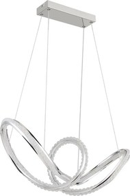 Globo 67440H - Lustră LED dimabilă pe cablu EVANGELINE LED/45W/230V crom lucios + telecomandă