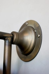 Oglindă de perete, din metal și sticlă, finisaj alamă antichizată, H 189.5 cm