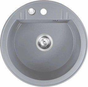 Chiuveta compozit Ferro Mezzo II rotunda 51 cm gri