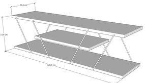 Mobilier living Essmie (Alb + Negru). 1088203
