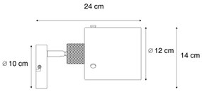 Spot de perete de design bronz cu sticlă transparentă - Domo