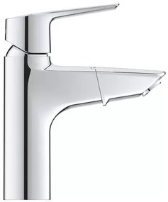 Baterie lavoar cu dus extractibil Grohe Start crom lucios cu ventil Click-Clack