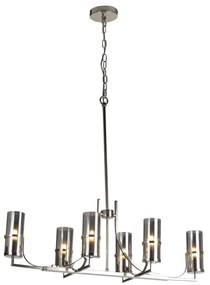 Candelabru modern design elegant Belle nickel/fumuriu