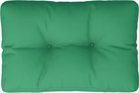 vidaXL Pernă de paleți, verde, 60x40x12 cm, material textil