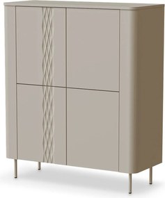 Comoda TIRANTE, casmir, PAL laminat, 100x40x120 cm