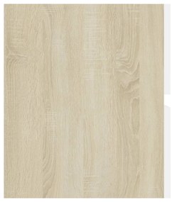 Dulap de chiuveta, alb si stejar Sonoma, 100x38,5x45 cm, PAL alb si stejar sonoma, Dulap pentru chiuveta, 1