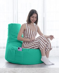 Fotoliu puf pentru grădină EVA Sport - Turquoise