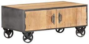 vidaXL Măsuță de cafea, 90x50x39 cm, lemn masiv reciclat