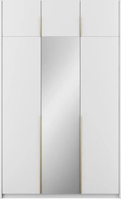 Dulap Alera III with Top – Hinged – cu oglindă – 148x58x250 cm – Alb – Alera III with Top Cabinet – Hinged Dulap – Varianta 2
