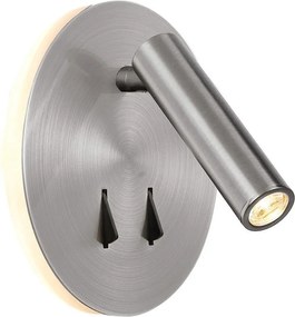 Aplica perete lumina ambientala, spot directionabil CAYMAN nickel satinat