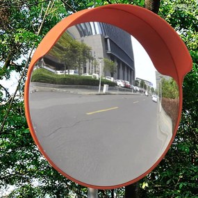 Oglinda de trafic convexa, portocaliu, 45 cm, plastic PC, de exterior 1, 45 cm, Portocaliu