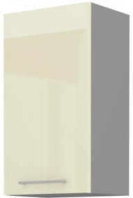 Dulap superior de bucătărie Kelyn 45 G 72 1F (crem lucios + gri). 1032763