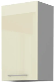 Dulap superior de bucătărie Kelyn 45 G 72 1F (crem lucios + gri). 1032763