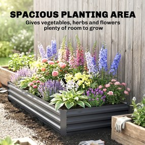 Outsunny Pat de Grădină Înălțat pentru Exterior, Gri | Aosom Romania