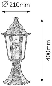 Rabalux 8236 - Corp de iluminat exterior VELENCE 1xE27/60W/230V