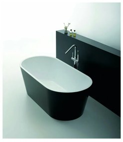 Cada freestanding Inter Ceramic acril negru-alb 170x80 cm