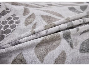 Lenjerie de pat gri din micropluș/cocolino pentru pat de o persoană 140x200 cm Judith – My House