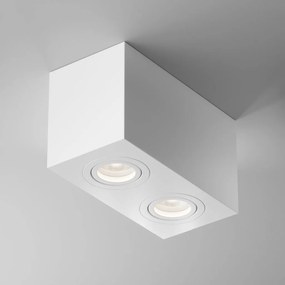 Corp aplicat cu 2 spoturi directionabile design tehnic Atom alb