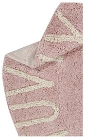 Covor pentru copii roz deschis lavabil/țesut manual din bumbac ø150 cm ABC Vintage Nude – Lorena Canals