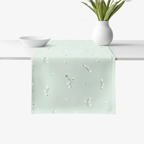 Goldea napron de masă 100% bumbac - crini de vale 35x180 cm