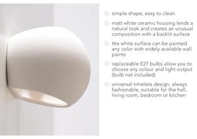 Aplică perete GLOBE 1xE27/60W/230V alb