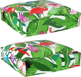 vidaXL Pernă Floral 2 pcs Multicolour 40 x 40 x 8 cm Material Oxford