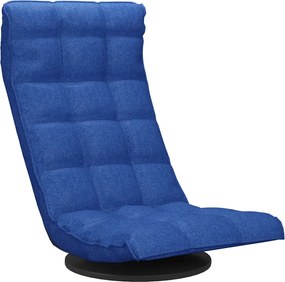 vidaXL Scaun de podea pivotant, albastru, material textil
