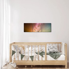 Tablou - cerul plin de stele (cu ceas) (90x30 cm)