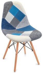 Scaune de sufragerie 4buc patchwork, Wave
