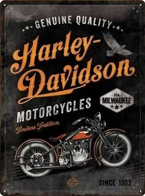 Placă metalică Harley-Davidson - Timeless Tradition