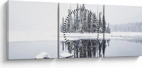 Tablou - A fost alb (cu ceas) (90x30 cm)