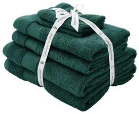 Prosoape de baie verde-închis 6 buc. din bumbac din frotir Anti-Bacterial – Catherine Lansfield