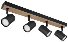 Spot ROBBY 4xGU10/35W/230V negru/maro Globo 57911-4BW