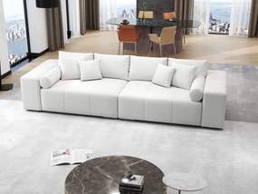 Canapea extensibilă dumonde cu ladă de depozitare si sezut confortabil din spuma high-density, Marbela Euphoria Ivory XXL 295x100 cm
