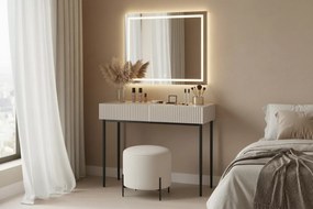 Masa de toaletă cu sertare Nicole 100 cm - cașmir / picioare negre