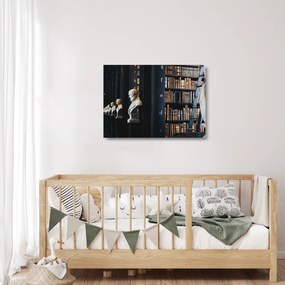 Tablou pe sticlă - La bibliotecă (70x50 cm)