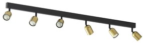 Corp de iluminat cu spoturi LED TOP, 6x GU10/10W/230V, auriu/negru